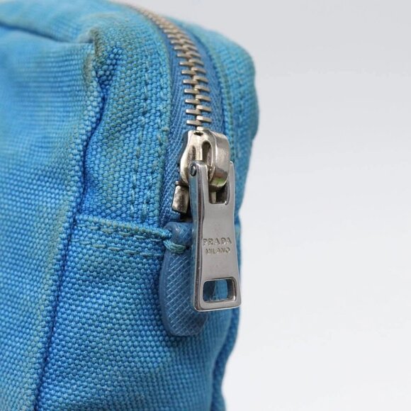 PRADA Pouch Canvas Light Blue Auth - Picture 7 of 15